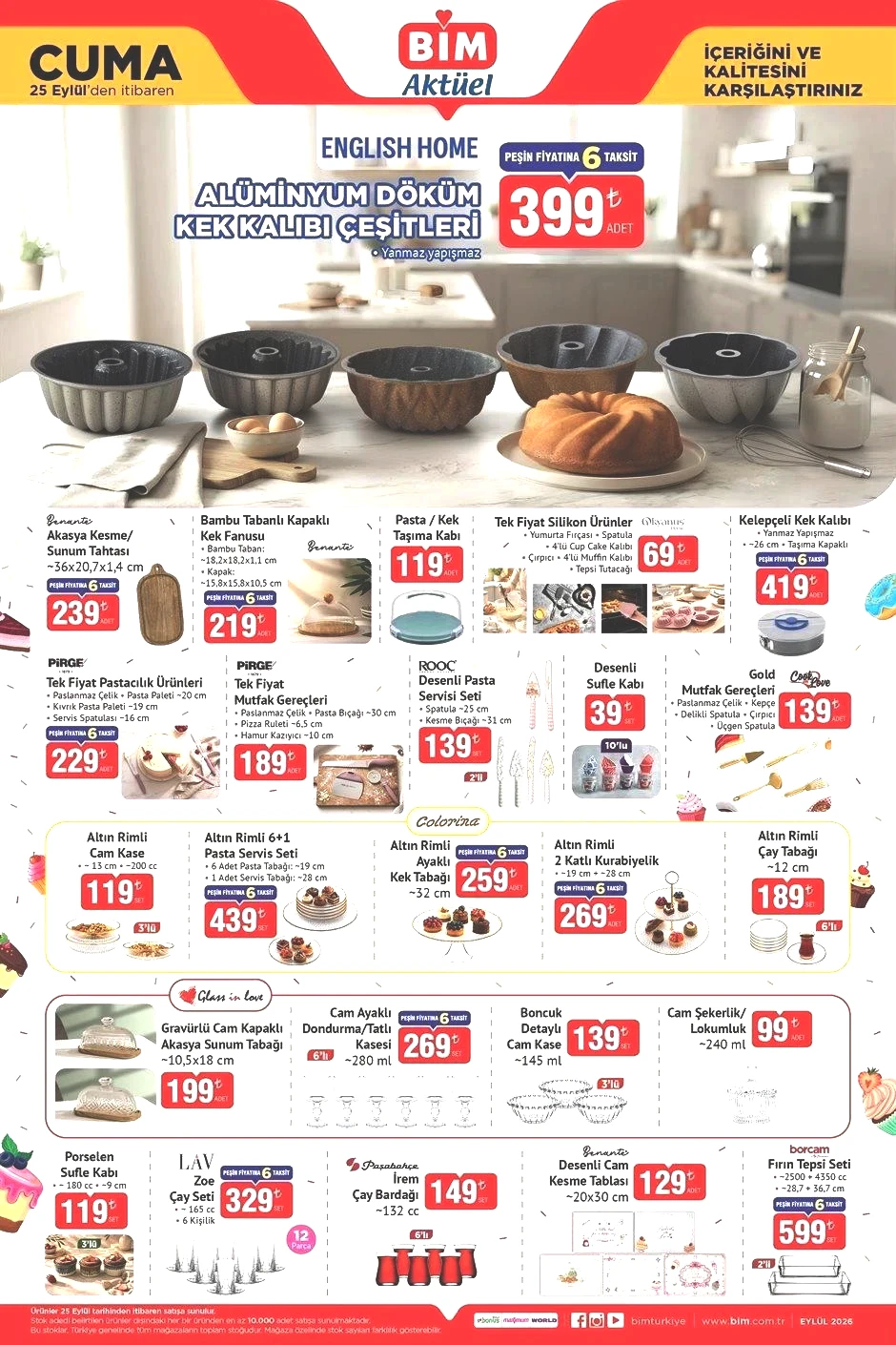 BİM 25 EYLÜL CUMA AKTÜEL ÜRÜNLER KATALOĞU