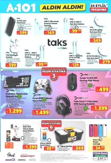 A101 KATALOG BUGÜN SATIŞTA 24 EYLÜL PERŞEMBE: A101 Aldın Aldın bu hafta hangi ürünler indirimde A101 Halı ve Koltuk Yıkama Makinesi, Boyun Masaj Aleti, Kedi ve Köpek Maması...