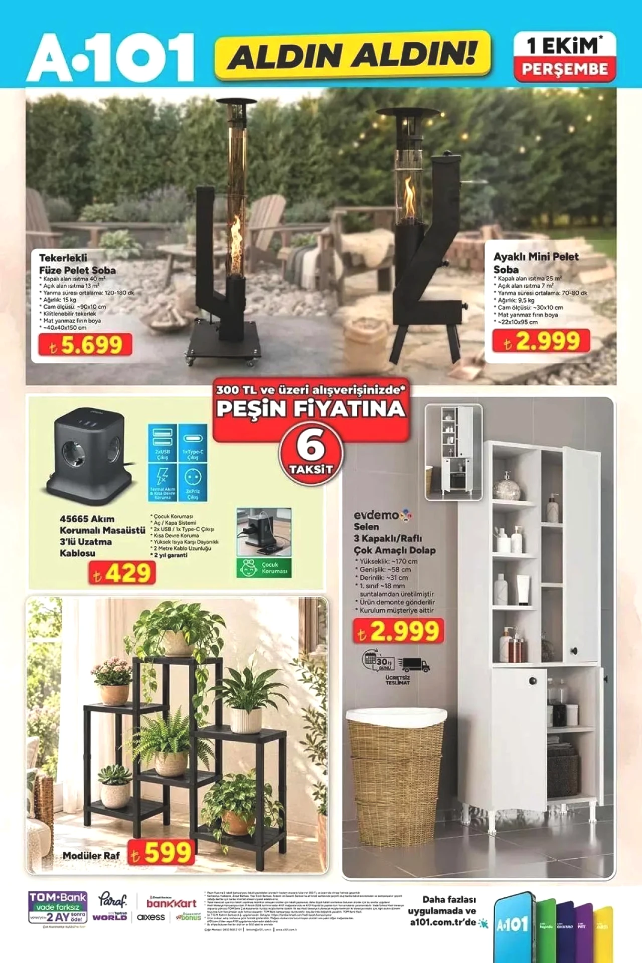 A101'e 1 Ekim'de Elektrikli Kamyonet Geliyor! Pelet Soba 2.999 TL
